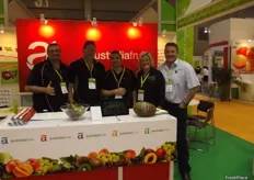 The lively team at the Australia Fruits stand - Vince Brullo, Glenn Egan, Joe Tullio from Australia Fruit with Alison and Tim Jones from Wandan Valley Farm. Vince was very enthusiastic about the new Bay berries, originally a Chinese berry which they will grow in Australia and export to China.