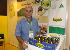 At the Sunfresh stand - Craig Urand from Mildura Farms. Sunfresh is a marketing company dealing in avocados and tropical fruit.