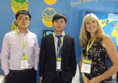 Hao Wang, David Guo and Magan Dunmore from BanaBay. BanaBay have recently opened an office in Shanghai and are now shipping 60 containers a week to the Chinese market.
