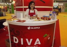 Free samples at the Mr Apple stand.