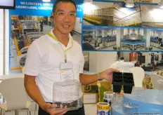 Patrick Yu, Overseas General Manager of Multisteps Industry, products are mainly used for packaging fruits, vegetables and other foods - Dongguan,China