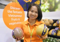 Sales Manager Nguyen Thi My Hiep of The Fruit Republic which is the first fresh produce trade company of Vietnam having professional fruit packing houses with proper post-harvest handling and cold storage facilities and a well-managed contract farming system. - Taiwan
