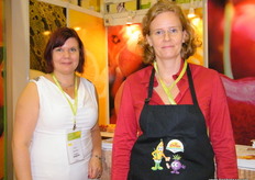 Mia Kankaanpaa with a colleague for Indo - Iberica - Singapore