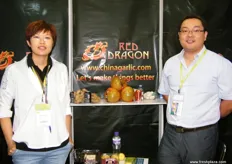 Catherine Shao with colleague Tom Bi, Sales Manager of Land Produce (Red Dragon) - China