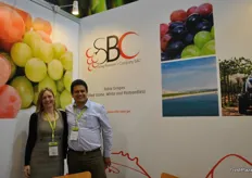 Karin Merle and Eduardo Talavera of SBC, Sang Barrent's Company from Peru as well.