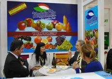 MadeinBlu Italy, Furio Mazzotti in conversation with visitors.