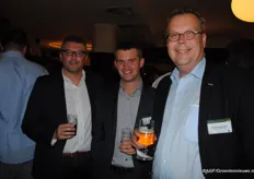 'The evening before the congress a get-together was organised in Düsseldorf. In the photo Kristophe Thijs (Vlam), Tom Premereur (Reo Veiling) and Peter Bungenberg (Bureau Bungenberg).'