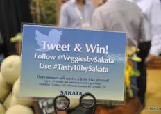 If you tweet about the tasty 10 of Sakata you can win $100 gift card.