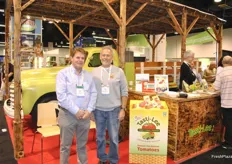 Pieter Blaauboer and Jeff Trickett from Bejo Seeds. The company is promoting the Tasti-Lee.