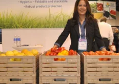 New wooden look crates from Polymer Logistics, promoted by Susie Cuevas.