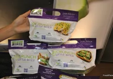 With various eggplants in a bag, Pure Flavor promotes the consumption with recipes at the back of the packaging.