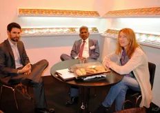 Joel Pitarch (freshplaza.es), Kris Charan (HBAG) and Margriet Kool from Intraservice.