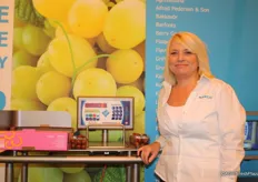 Mandy Hart from Marco with the weighing equipment.