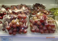 The grapes were all in packs.