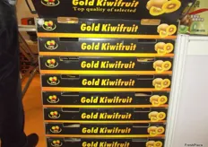 The Gold Kiwifruit branded boxes.
