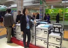 Mina Mi from Alsco with cool boxes fro transporting many product including fruit, the company is working with Amazon.