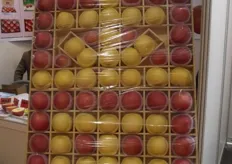 Innovative display of apples from Yantai Runmao Preservation Packing Co.
