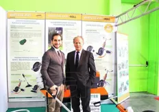 Andrea and Piergiorgio Pimazzoni from Agricenter, a company producing machinery, equipment and tools for soil preparation and tillage.