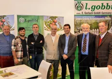 Group photo at the L. Gobbi stand. Left to right: Giannandrea Adriani, Lorenzo Belardi, Aleksandr Ugenovic, Mario Gareffi, Roberto Iaboni, Alessio Zanasi and Peter Hafner.