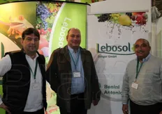 Werner Spitaler, Thomas Lietz and Antonio Benini from Lebosol (fertilisers).