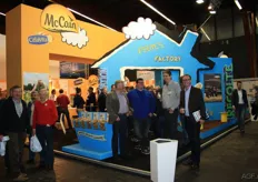Many people also visited the McCain stand. Second from right Marc Zuidhof of McCain.