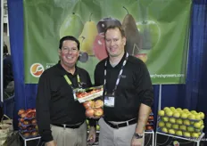 Howard Nager and Kailan Elder from Domex Superfresh Growers promote the Autumn Glory