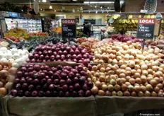2 dollars for 450 grammes yellow or red onions