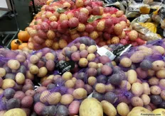 Colourful baby potatoes