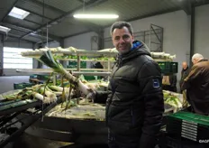 The largest leek that Aad van Dijk of The Greenery has seen in quite a while!