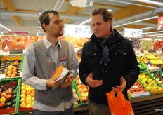 Pascal Kneuer talks about the fresh produce range in the store.