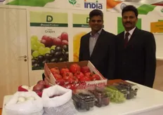 Nagesh Shetty and Nitin Sawant from Deccan Produce. The company exports grapes and pomegranates and is also looking to shipping potatoes and onions to Russia.