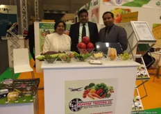 Ashvina Trading co. export a large range of exotic fruit and vegetables from India, pictured here are Ashvina, Kirit and Riday Bhuptani.