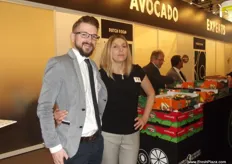 Fraser Kelly and Karen Baker at Westfalia with the new 'Ripe and Ready' avocados.