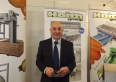 Haith Group came to Fruit Logistica to promote their new machine the 'Multi Wash'. It is a combination destoner,washing and polishing machine for root veg which is compact and self contained for easy installation and was launched in November last year. Pictured is Nigel Haith.