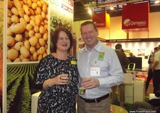 Sophie Lock and Robert Burns from the Potato Council.