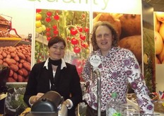 The friendly bar staff at the UK Pavilion reception.