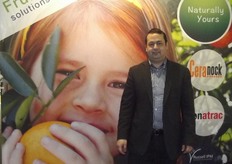 Soliman Masaoudi was at the Russel IPM stand to promote Ceranock and Zontrac, solutions to control fruit fly.