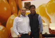 Robert Cullum - Pacific Produce and Estuardo Masias -Prolan in the Peru stand. Pacific Produce imports Peruvian citrus, amongst other products, from Peru the citrus is grown by the Lacalera family, the biggest citrus grower in Peru.