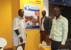Nana Agyapong, Samuel Agyapong and Dr Bernard Nsiah on the Ghana Pavilion.