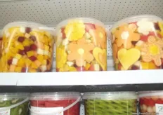 The preserved fruit from Fructo Fresh is cut into pretty shapes.