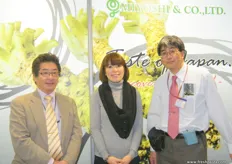 The Moyoshi team from Japan: Daijiro Harada, Koichi Takahashi and Machiko Asaoka, the company is producing, distributing and developing flower seeds and some vegetable plants including Japanese aasabi and strawberries