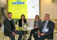 at the Zeus (Greece) stand: Antonios Ioannidis (Sales Manager) with Christina Manossis (General Manager) Zeus - Greece with Joy and George Kroussaniotakis of Zeus-UK; commenced its activities with the cultivation, production, standardisation, packing and trading of kiwi.