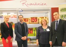 from the Romanian stand: Anca Otto of Casa Panciu; Madalin Malinescu (sales manager) and Victoria Lupu (manager) of Agronatural with Florentin Milea, Counsellor for European Affairs (Ministry of Agriculture, Forests and Rural Development)