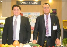 Managing Director Sherif Taher with Export Manager Muhammad Abdul Qader of Taher Trade (Egypt), the company was established in 1989, and has been doing business ever since, which gives us over 23 years of experience in trading and importing in the field of animal feed products, and in exporting all types of fruits and vegetables grown in Egypt whether fresh or frozen.