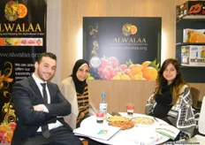Vice President Ahmed El-Adawi of Alwalaa (Egypt) with mom Ms. Karima and wife Rozetta; the company was founded in 1985, it offers the finest Egyptian oranges to all of its customers in the neighboring Arab countries, European Union, and North America, according to international standards