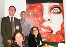 Sales and Marketing Director Ms. Fatiha Charrat(r) of Delassus (Morocco) with her team; Delassus has been in the business for over 60 years already specializing citrus, cherry tomatoes, grapes and flowers.