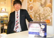 Chris Kim of Quali Korea (Korea), one of the leading suppliers of fresh mushroom from Korea.. offers a wide variety of mushrooms such as King Oyster, enoki and shimeji.