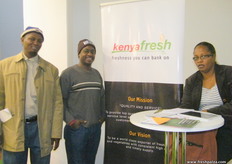 Anne Gikonyo (Head of Marketing - AFFA) with Justus Mutua (l) and Isaac Ndegwa (Operations Manager - r); aim to promote more Kenyan products in the European market