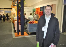Chris Veillon from Nature Fresh Farms walking around at the Fruit Logistica