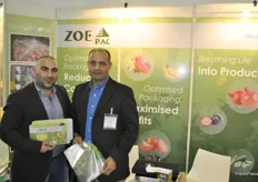 Athanasios Mandis and Adnan Sabehat from ZoePac. They have modified packaging which makes the fruit less sensitive for ethylene. Also they have now special bags for conumers, so they can put fruit in bags at home, to keep the furit longer fresh.